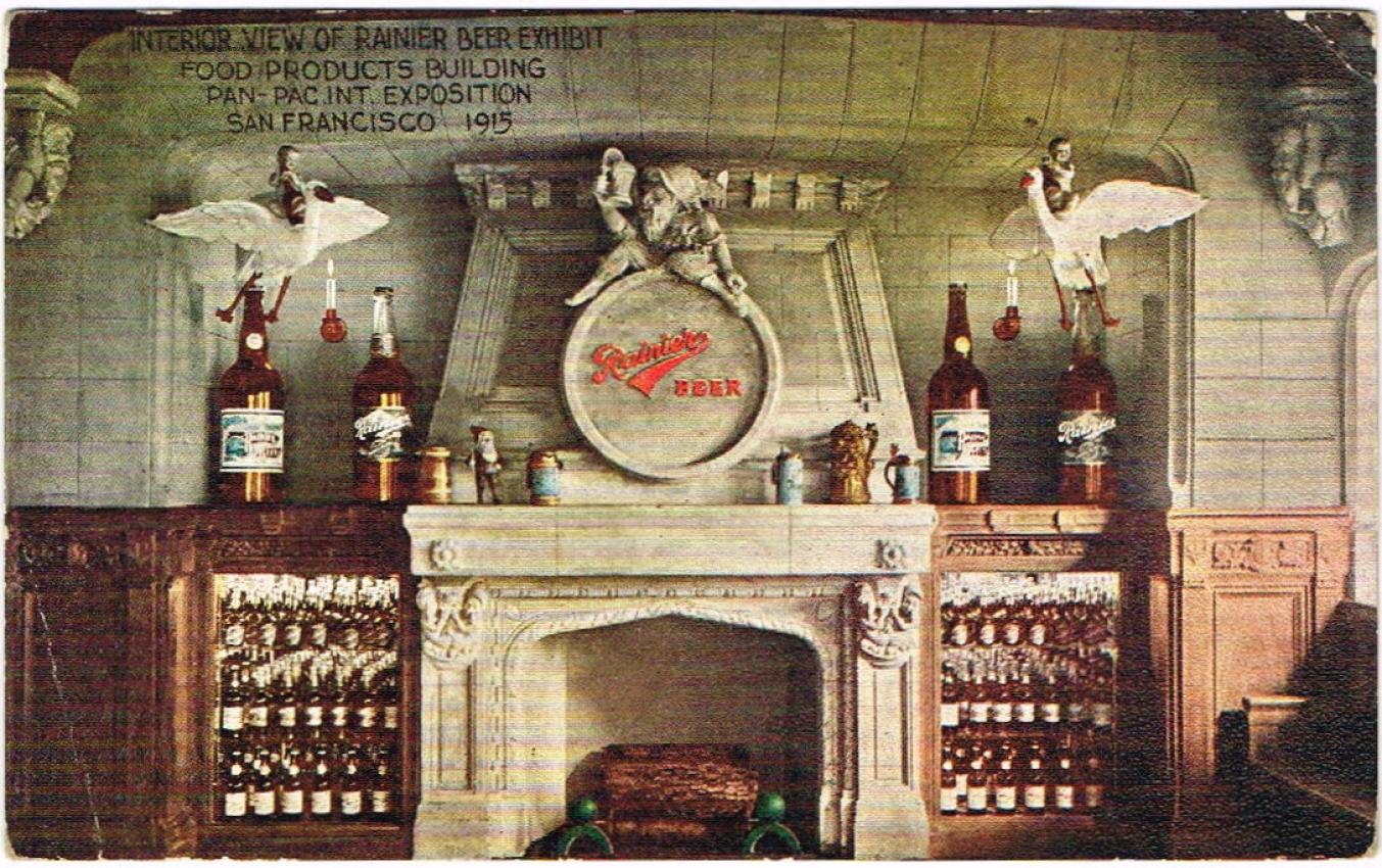 Rainier Beer Bottle Display Panama-Pacific Expo Exhibit