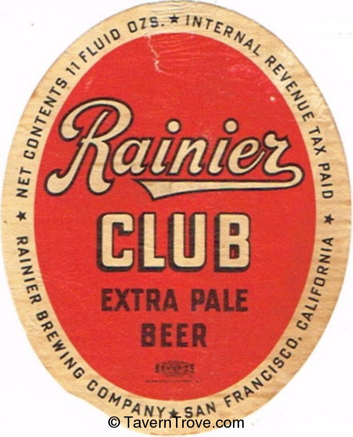 Rainier Club Extra Pale Beer