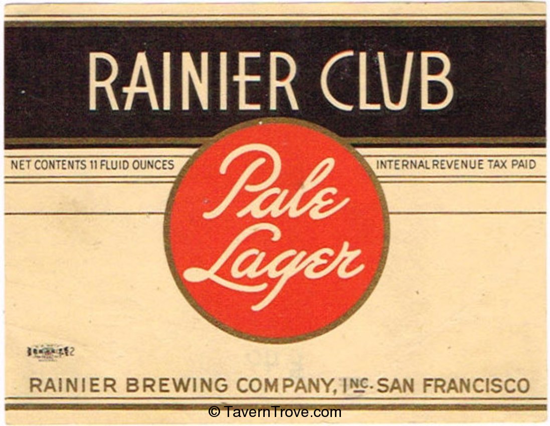 Rainier Club Pale Lager Beer