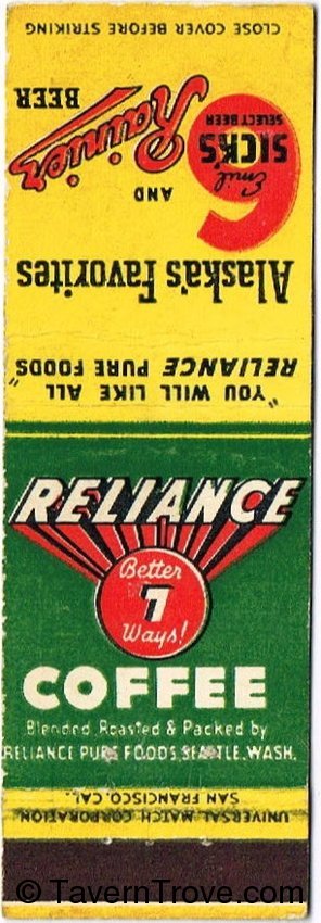 Rainier/Sicks' Select Beer/Reliance Coffee