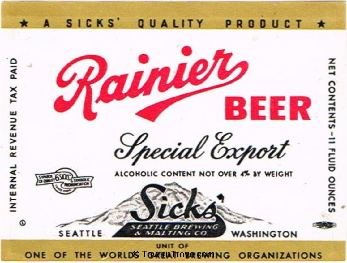 Rainier Special Export Beer