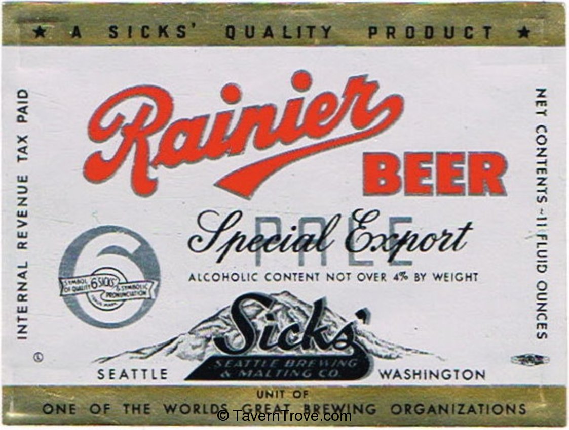 Rainier Special Export Beer