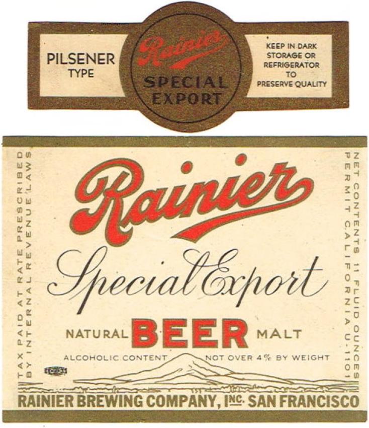 Rainier Special Export Beer
