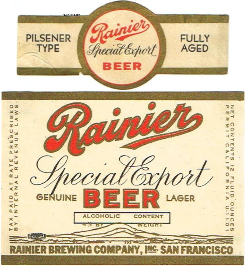 Rainier Special Export Beer
