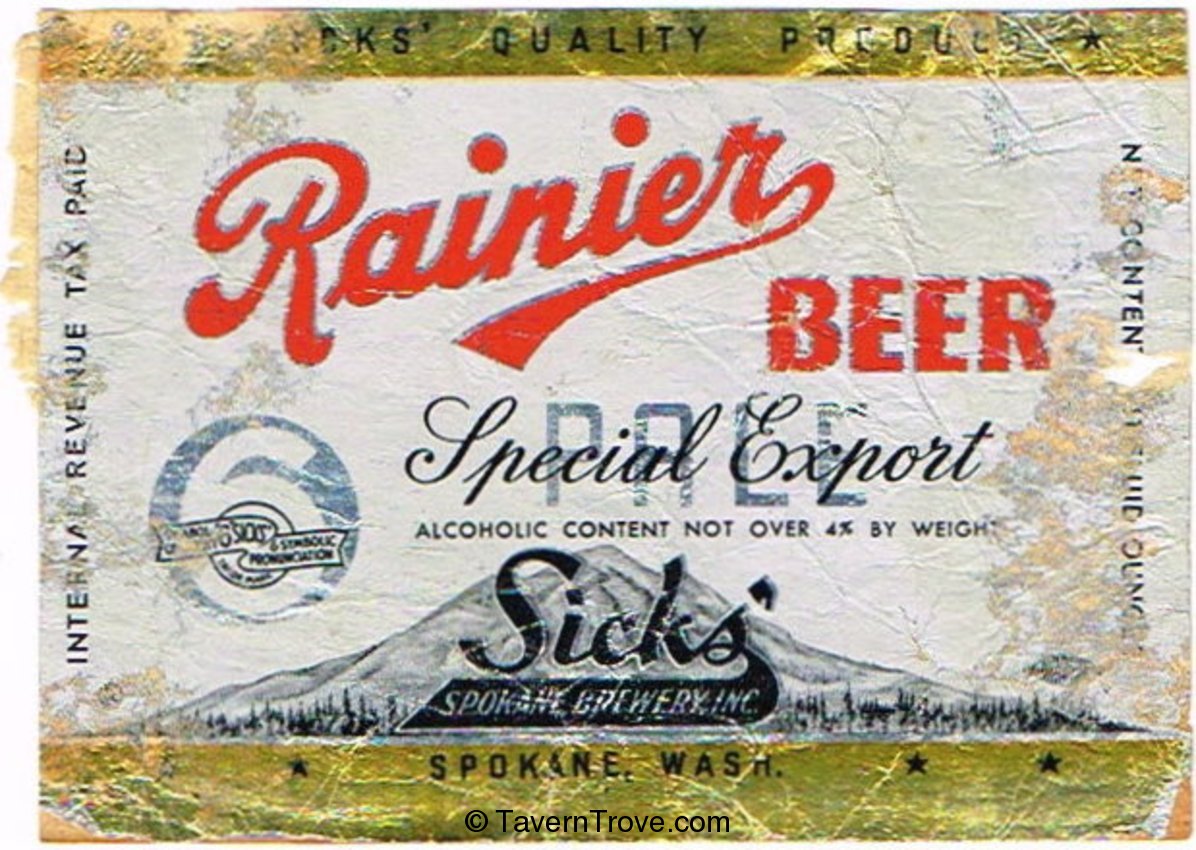 Rainier Special Export Beer