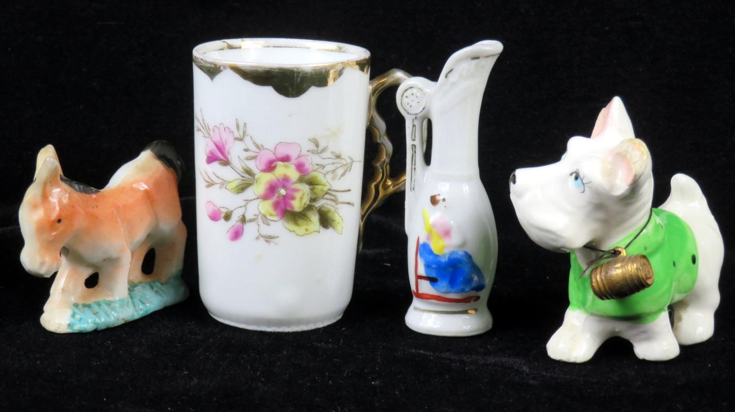 Random porcelain items from (I think) Occupied Japan Dog and Barrel