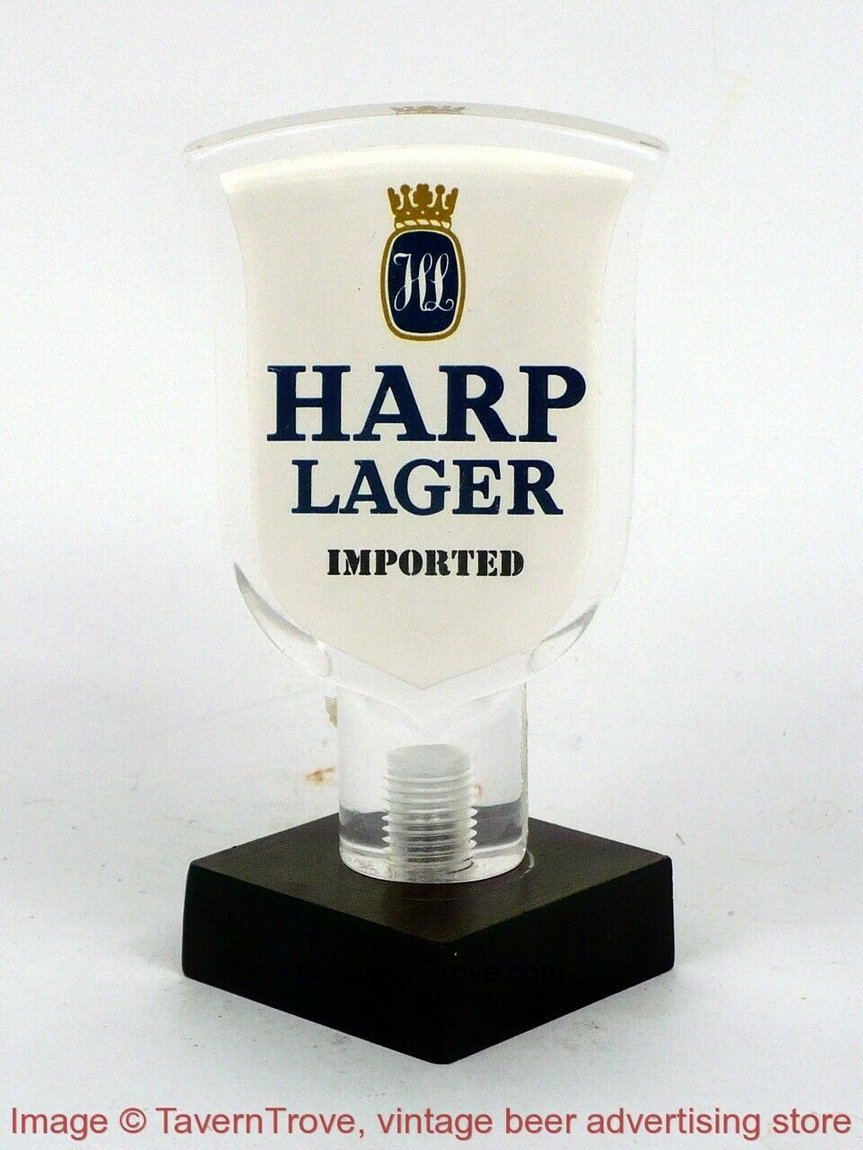 Item 98323 2023 Rare 1960s Ireland Guinness HARP LAGER 4¼" Acrylic Tap