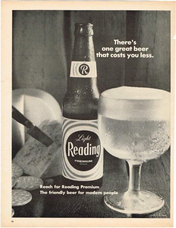 1940s READING PREMIUM THE FRIENDLY BEER FOR MODERN PEOPLE BEER CAN BOTTLE OPENER 