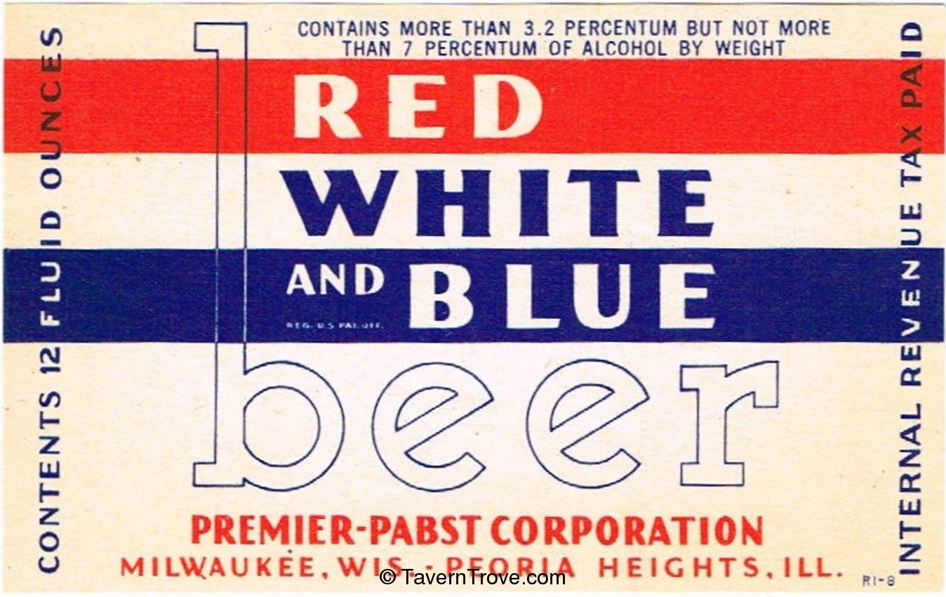 Red White and Blue Beer (68mm)