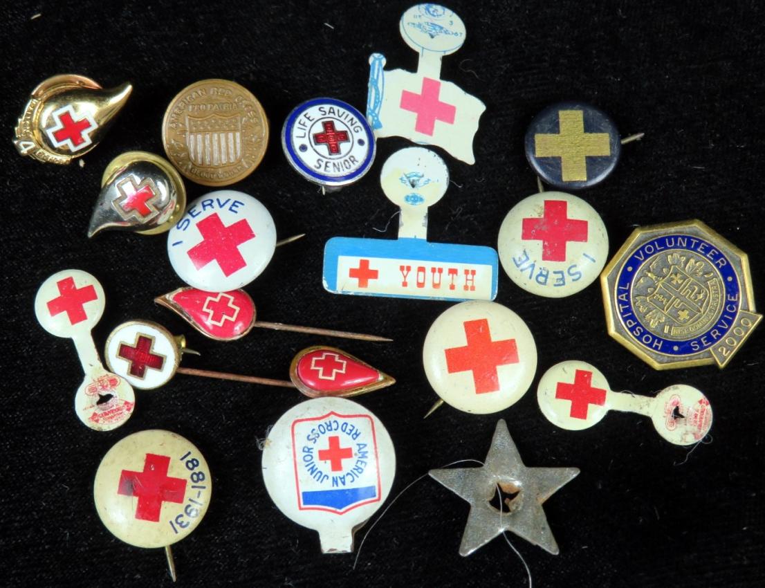 Red Cross Pinbacks Lot of SEVENTEEN