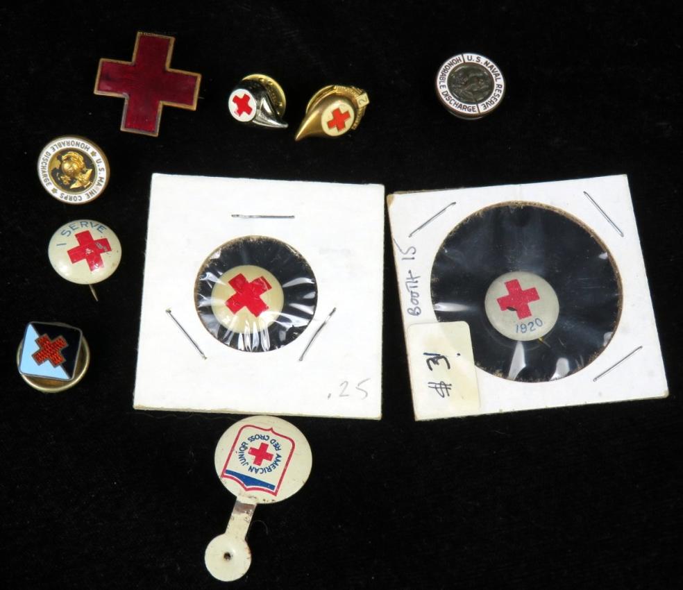 Red Cross Pinbacks Lot of TEN #1
