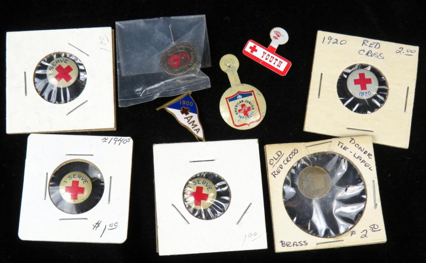 Red Cross Pinbacks Lot of TEN #4