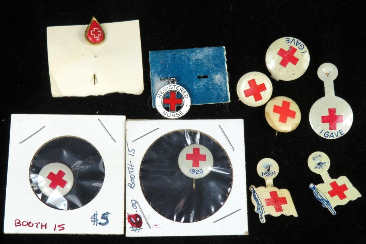 Red Cross Pinbacks Lot of TEN #7