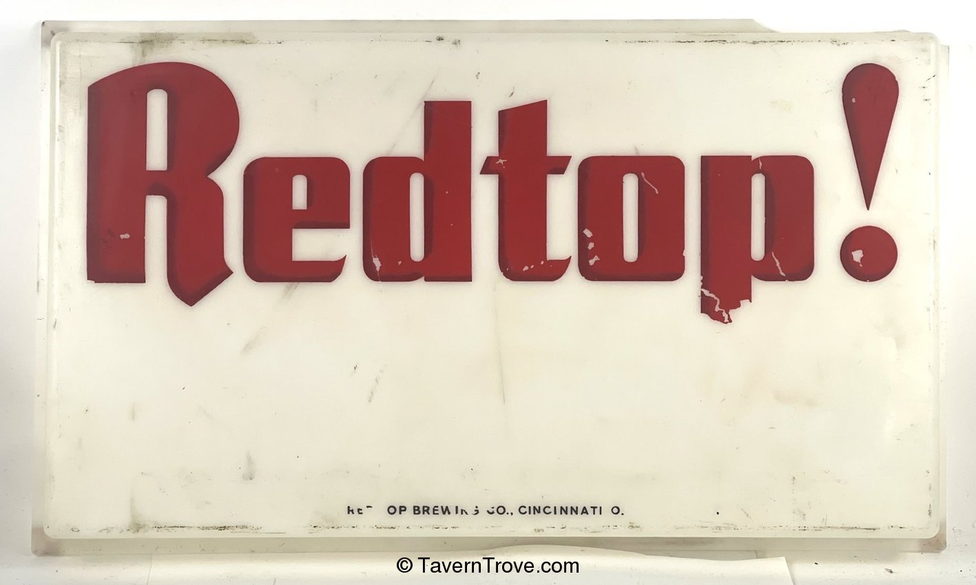 Redtop! Beer plastic sign insert