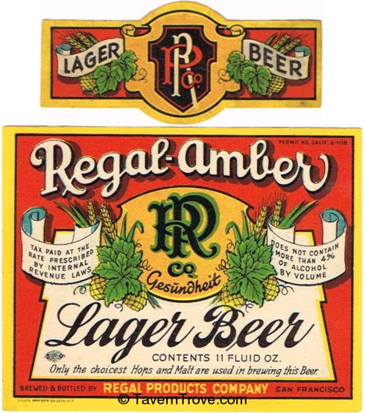 Regal Amber Lager Beer