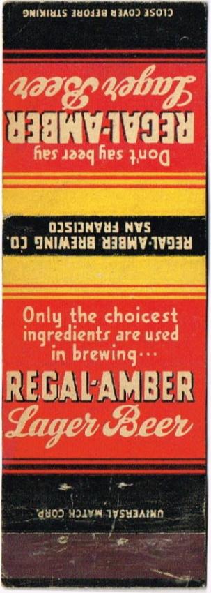 Regal Amber Lager Beer Dupe