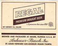 Regal Premium Draught Beer