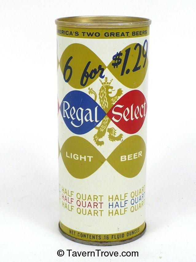 Regal Select Light Beer Fan Tab