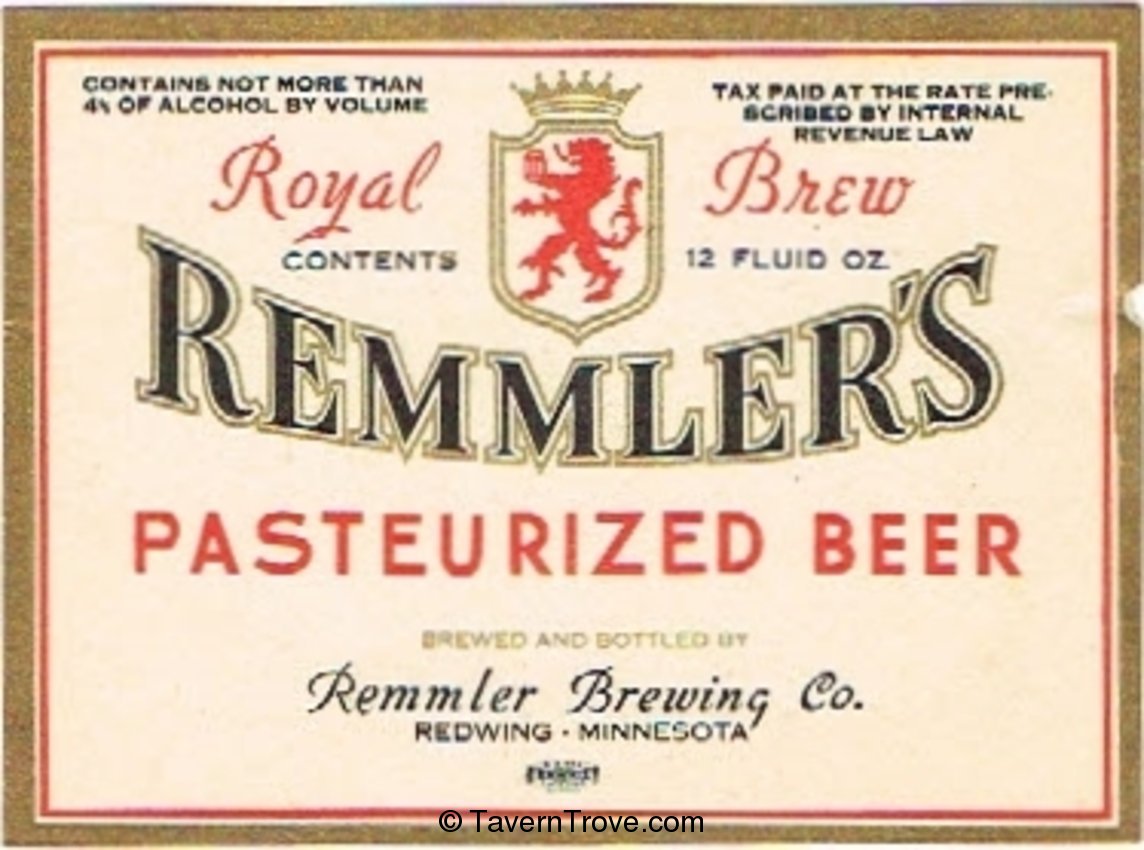 Remmler's Pasteurized Beer