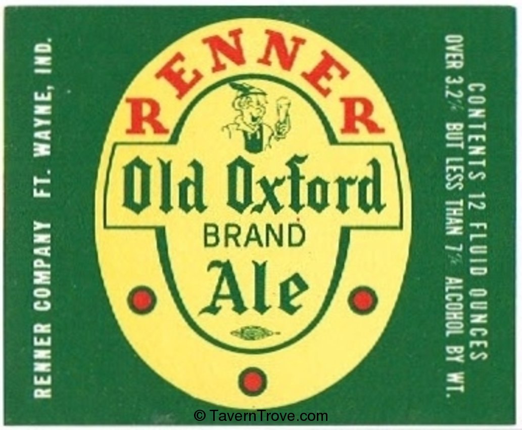 Renner Old Oxford Brand Ale