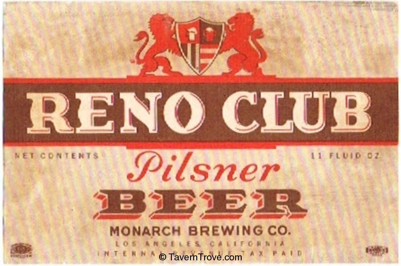 Reno Club Pilsner Beer