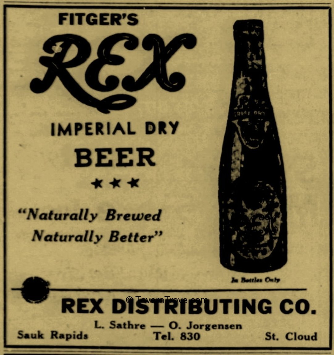 Rex Beer Item #43238 1948 Rex Imperial Dry Beer Paper Ad