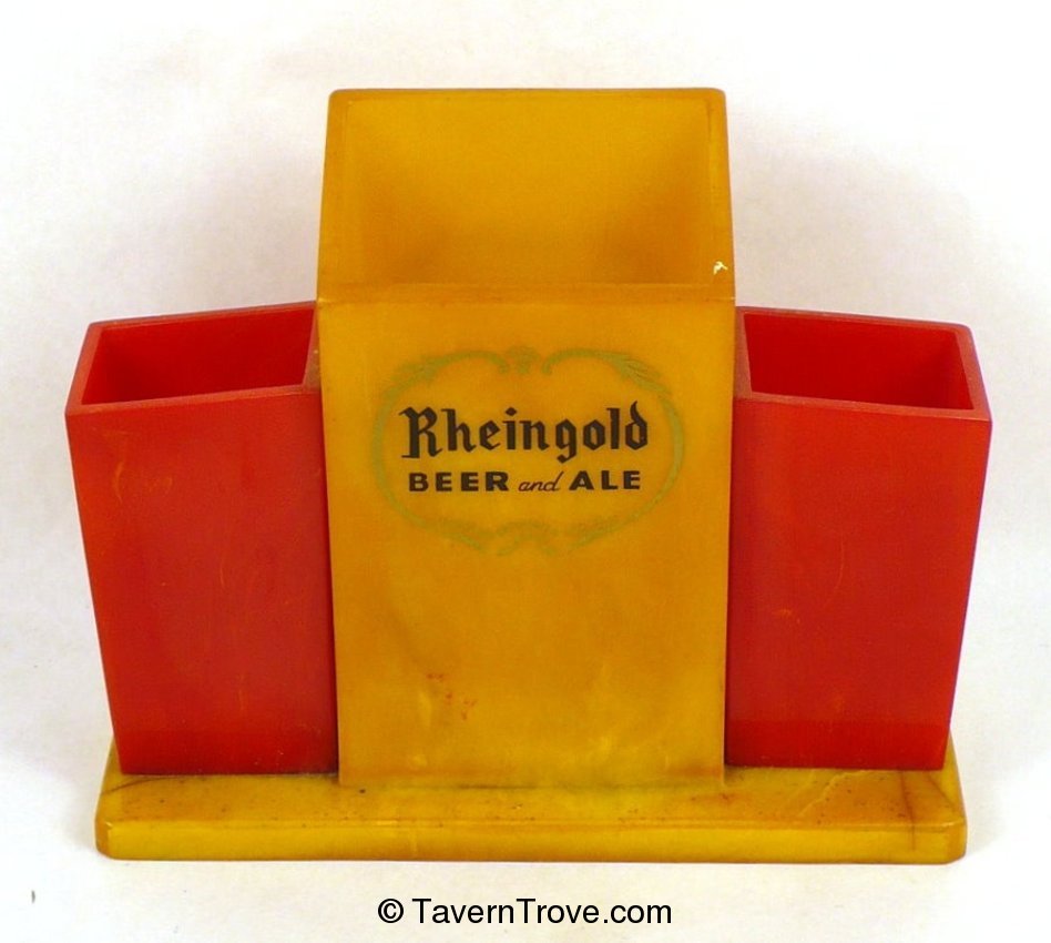 Rheingold Beer and Ale foam scraper caddy