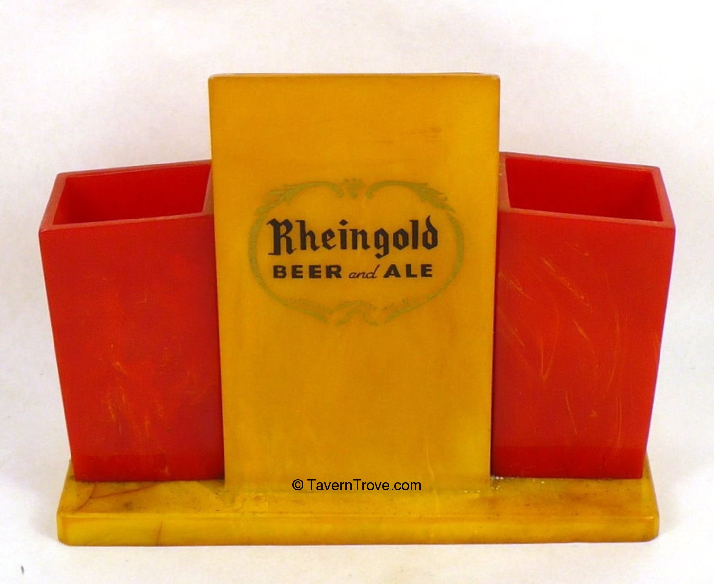 Item 88053 1936 Rheingold Beer and Ale foam scraper caddy Foam Scraper