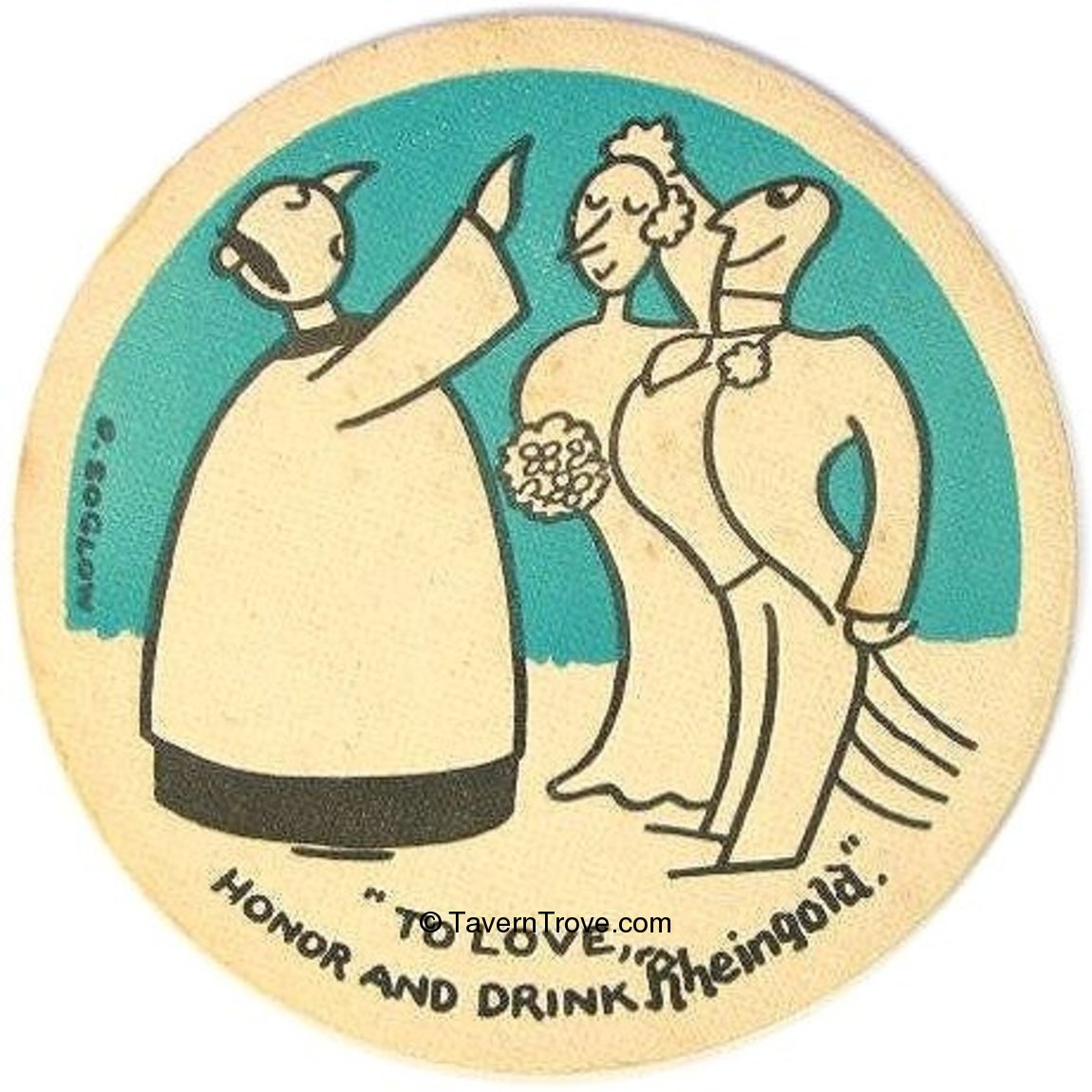 Item #29292 1934 Rheingold Beer Coaster NY-LIEB-11E