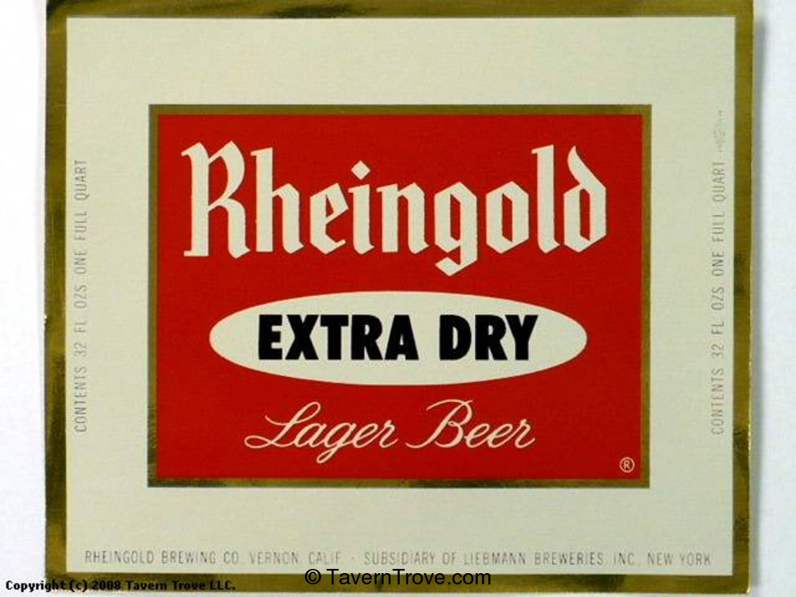 Rheingold Extra Dry Lager Beer 