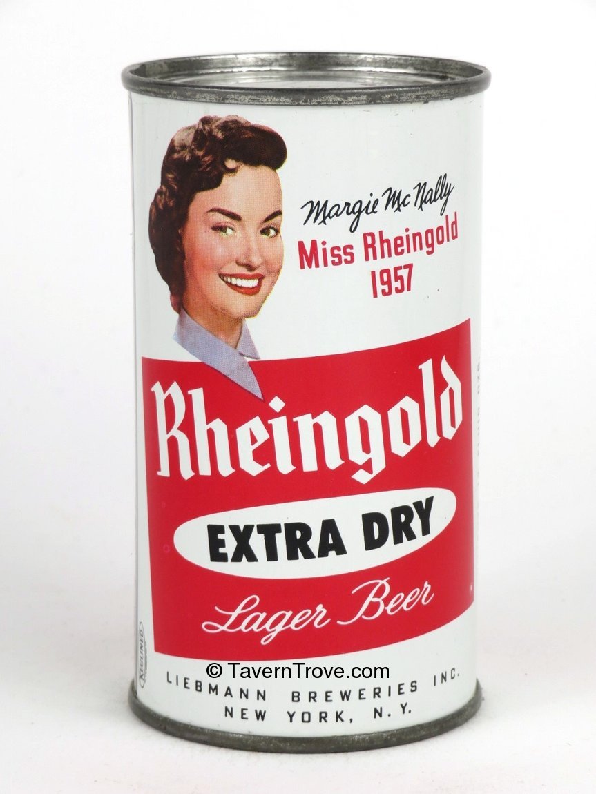 Item #1714 1957 Rheingold Beer Margie McNally Flat Top Can 123-15 Item #1714 1957 Rheingold Beer Margie McNally Flat Top Can 123-15