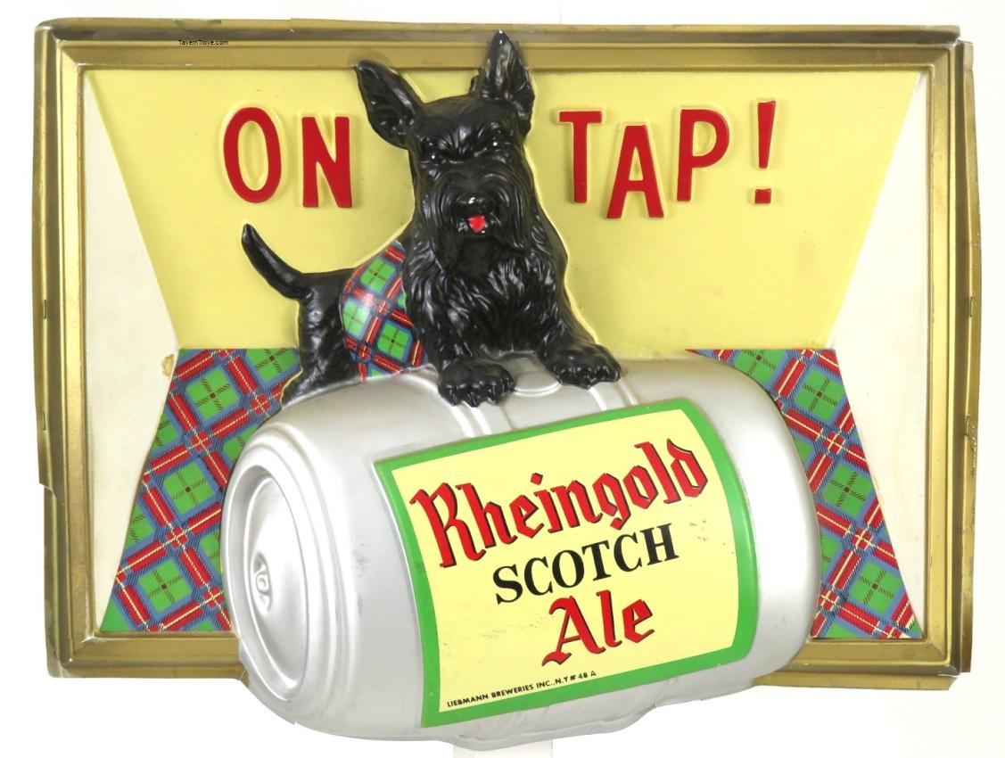 Rheingold Scotch Ale Scottie Dog Vacuform