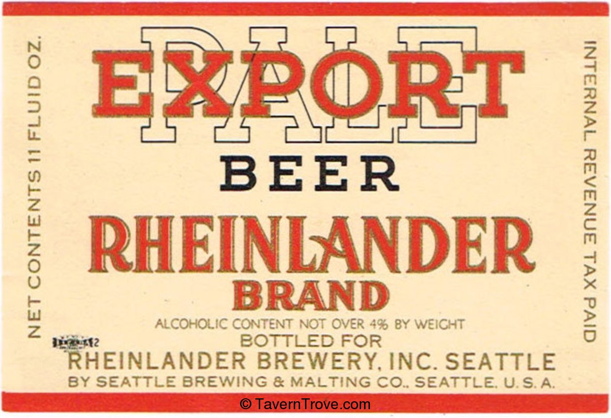 Rheinlander Export Beer