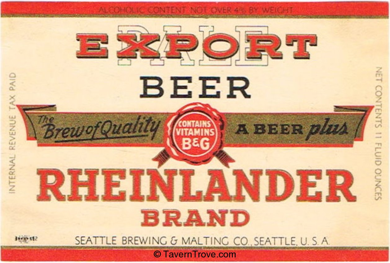 Rheinlander Export Beer