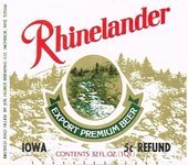 Rhinelander Export Premium Beer (Iowa 5¢)