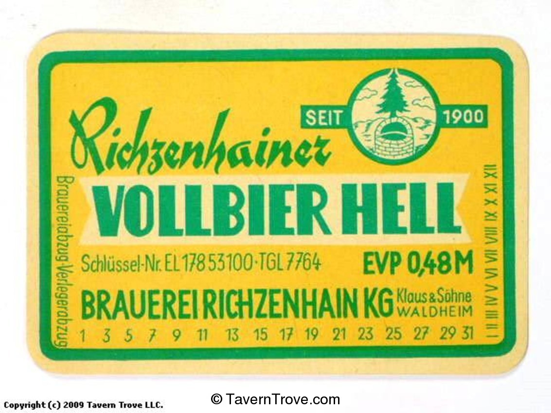 Richzenhainer Vollbier Hell