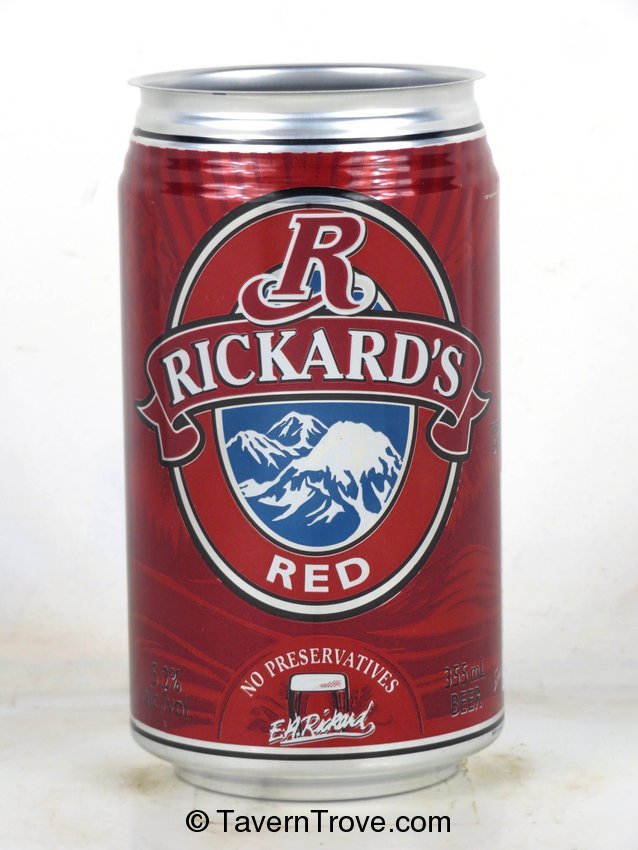 Rickard's Red 355ml Beer Can Molson Canada