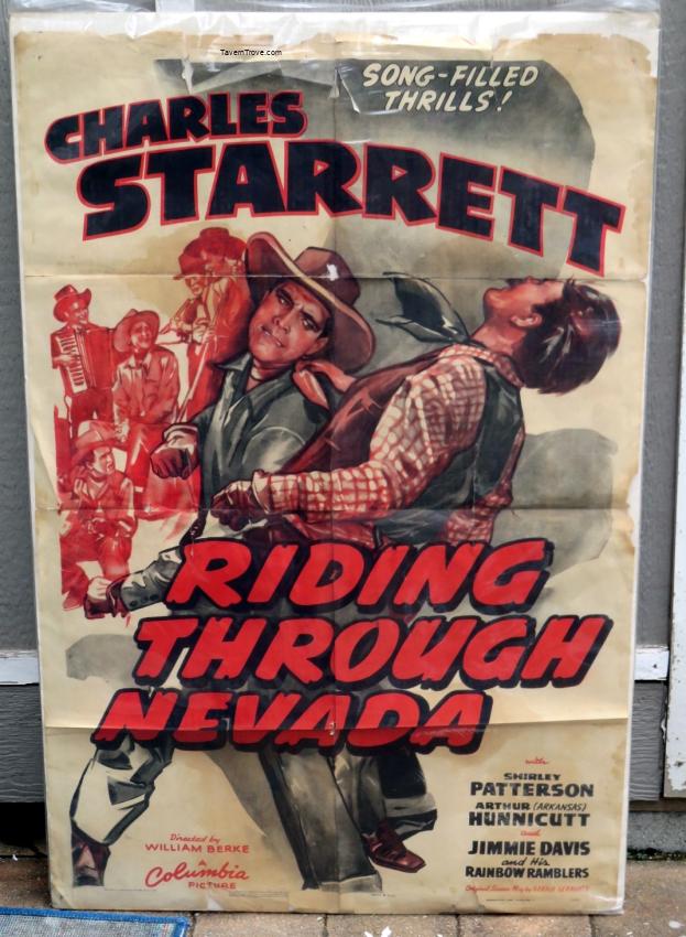 Riding Through Nevada Charles Starrett & Shirley Patterson Western Movie Poster