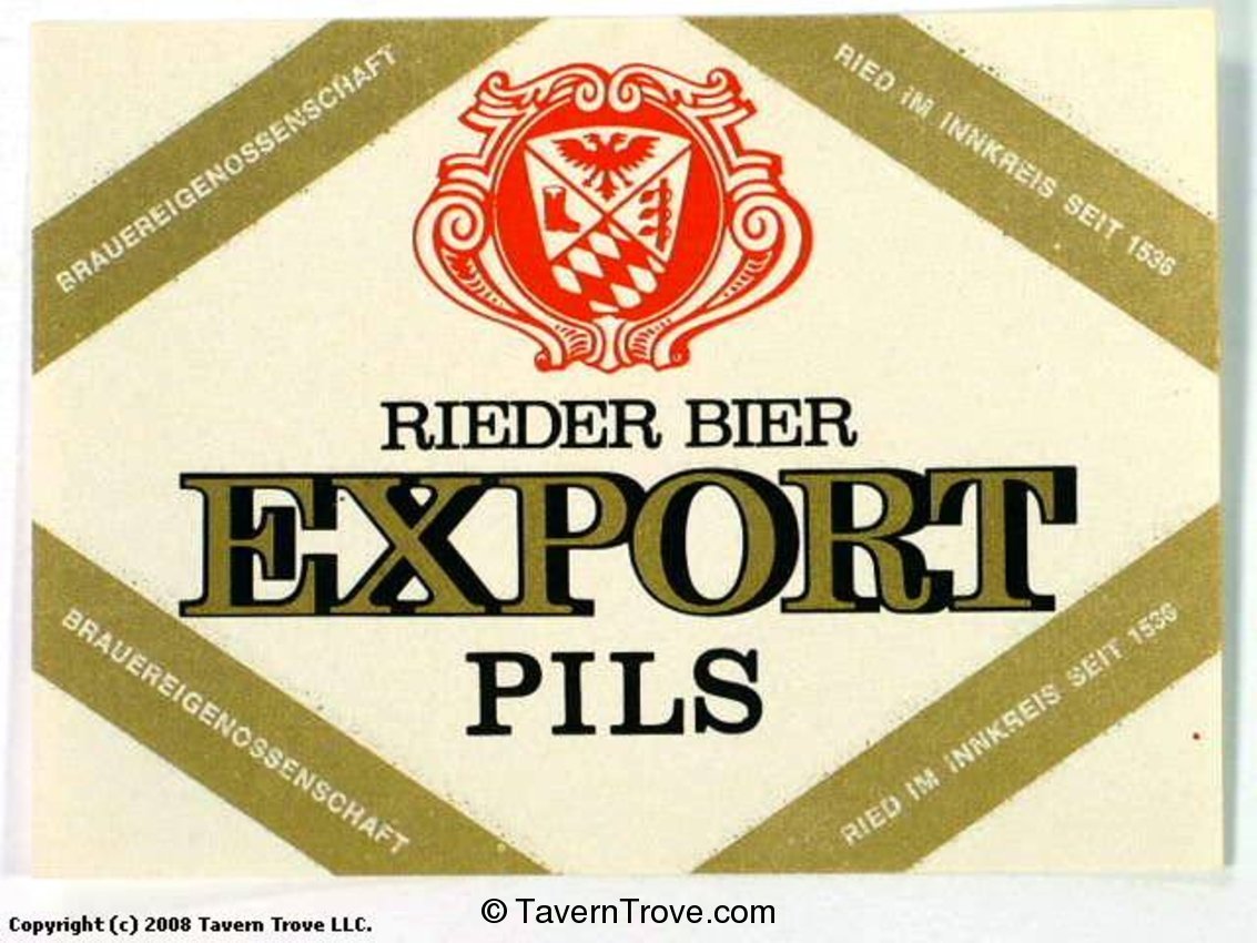 Rieder Bier Export Pils