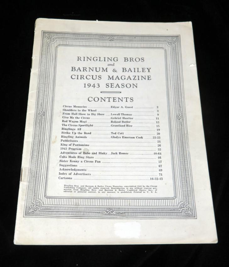 Ringling Bros. and Barnum & Bailey Circus Program