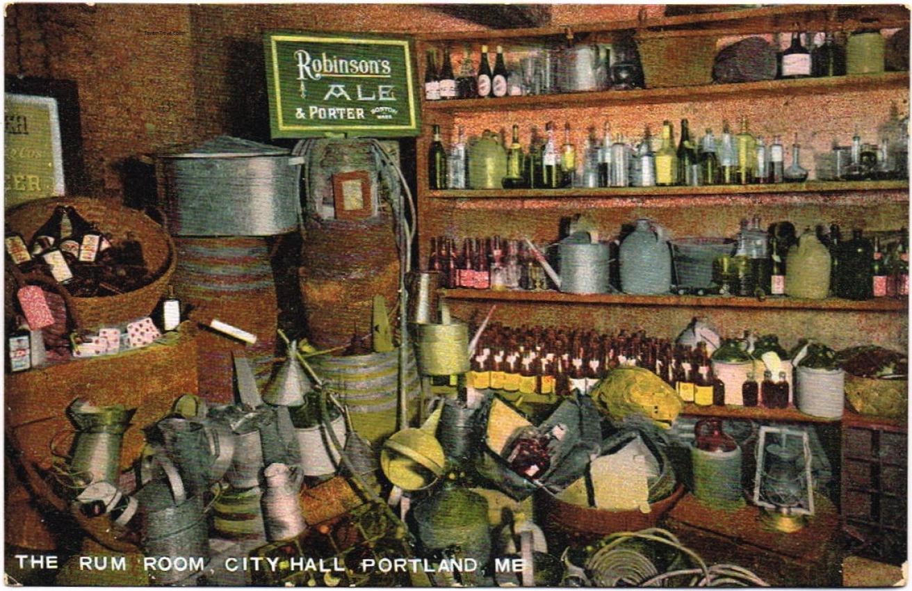 Robinson's Ale Sign in the Rum Room, Portland Maine,