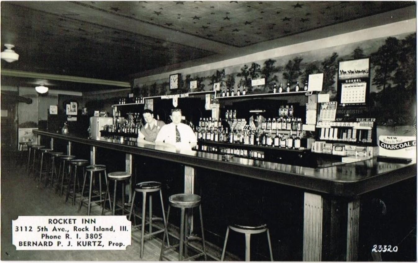 Rocket Inn Interior Goebel Burgemeister Beer Rock Island Illinois