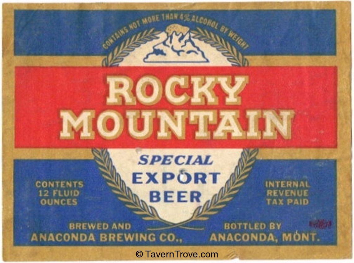 Rocky Mountain Special Export Beer