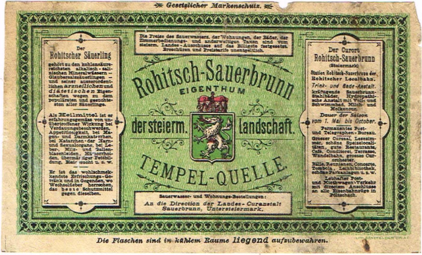 Rohitsch Sauerbrunn Mineral Water Germany