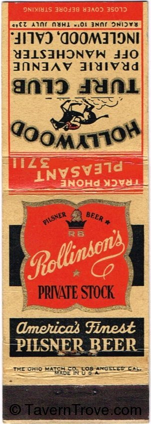 Rollinson's Private Stock Beer