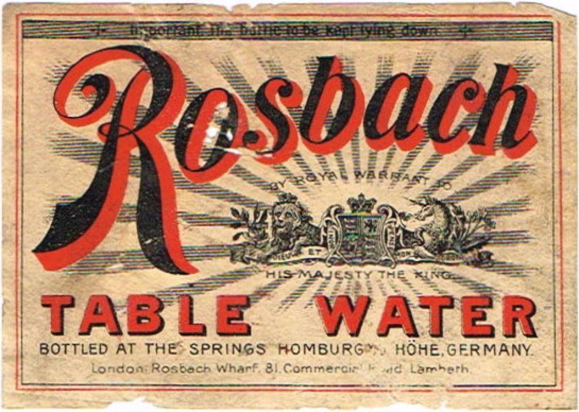 Rosbach Table Water Homburg Germany