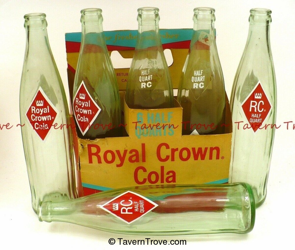ROYAL CROWN COLA 16oz 6-pack carrier w/ACL Bottles