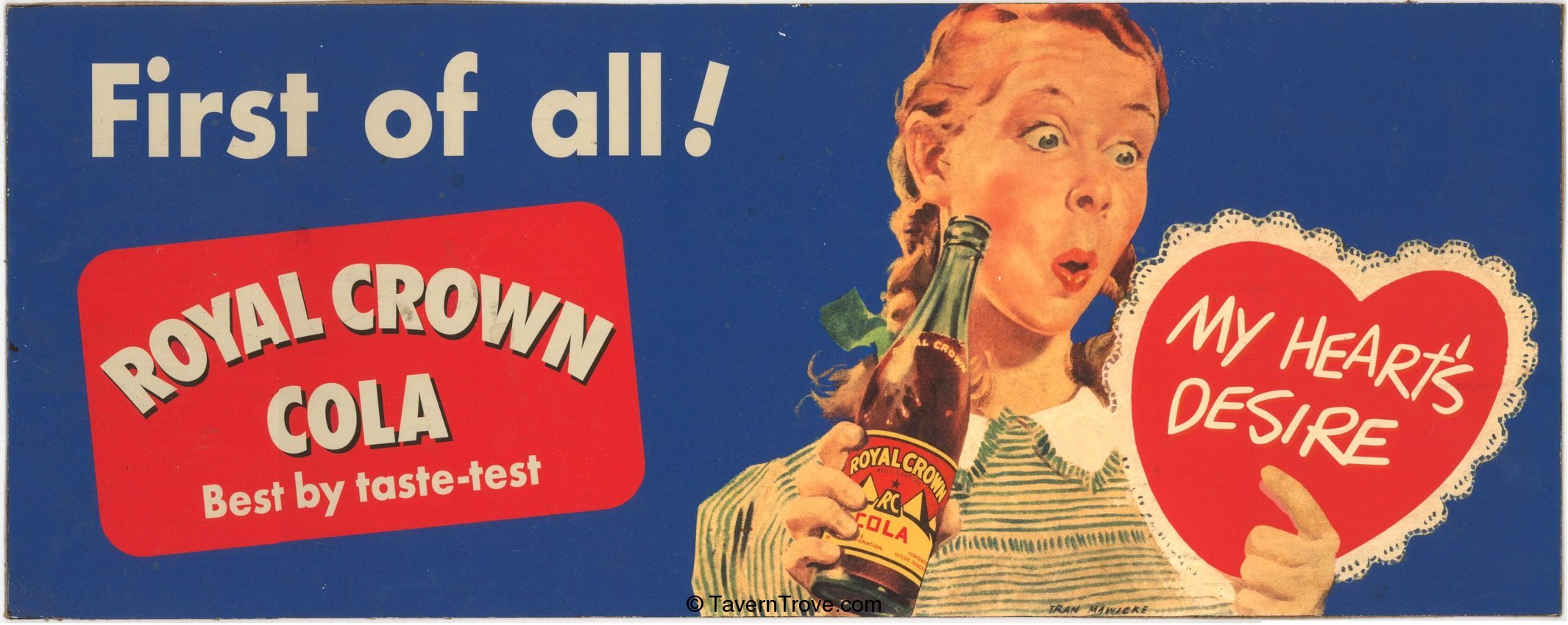Royal Crown Cola Valentine's Day Trolley Sign