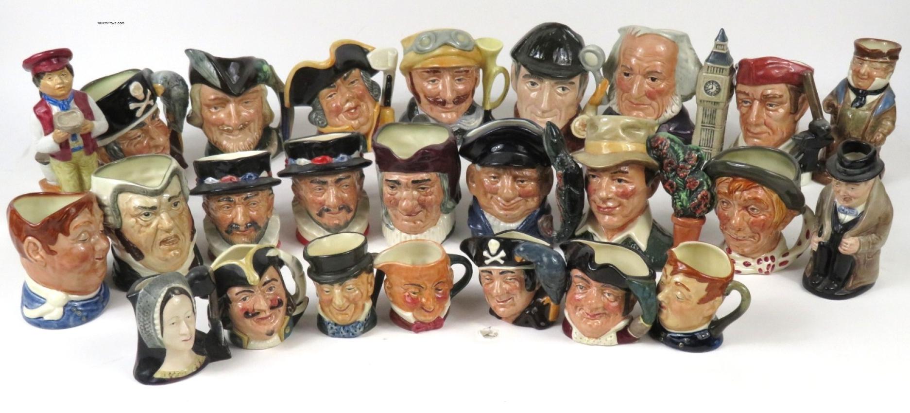 Royal Doulton/Wood & Sons Toby Character Mugs Lot of 26