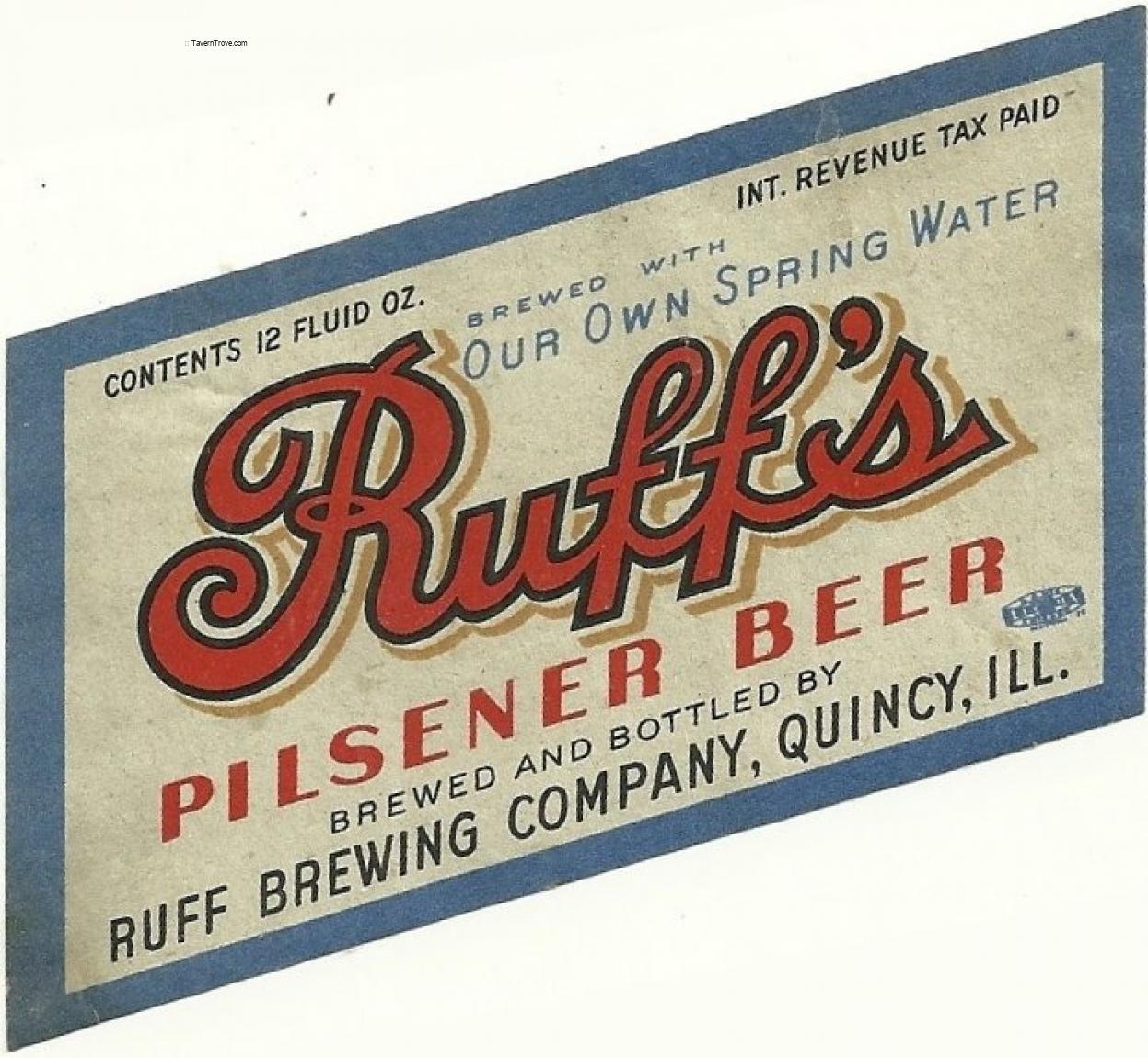 Item #87298 1943 Ruff's Pilsener Beer Label IL98-11